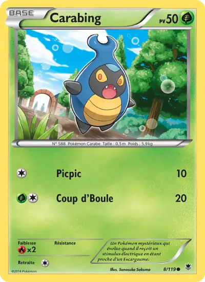Image de la carte Pokemon Carabing 8/119