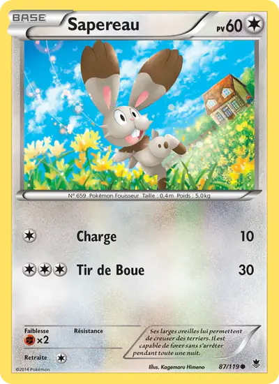 Image de la carte Pokemon Sapereau 87/119