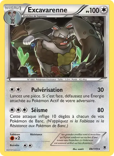 Image de la carte Pokemon Excavarenne 88/119