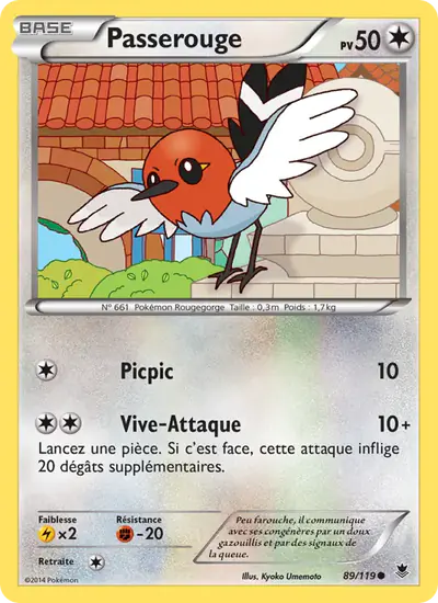 Image de la carte Pokemon Passerouge 89/119