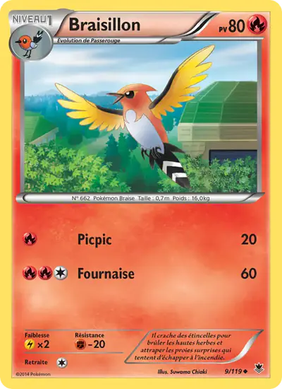 Image de la carte Pokemon Braisillon 9/119