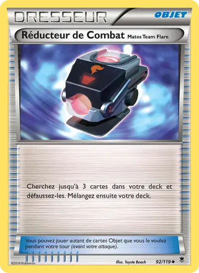 Image de la carte Pokemon Réducteur de Combat Matos Team Flare 92/119