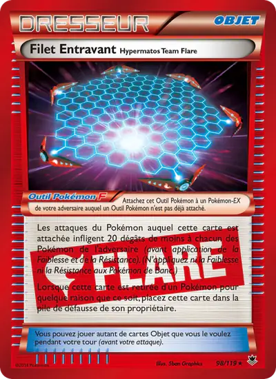 Image de la carte Pokemon Filet Entravant Hypermatos Team Flare 98/119