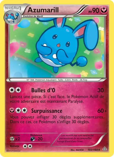 Image de la carte Pokemon Azumarill 103/160