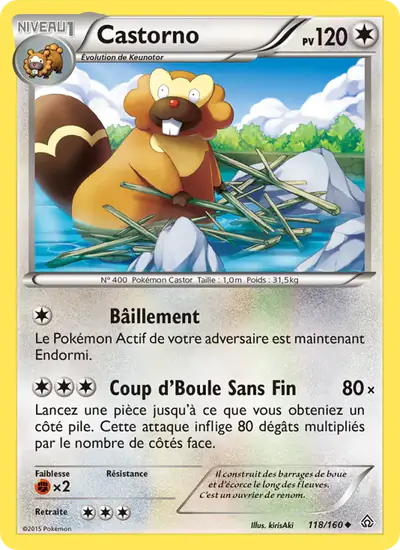 Image de la carte Pokemon Castorno 118/160
