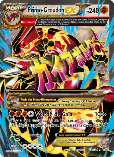 Image de la carte Pokemon Primo-Groudon EX 151/160