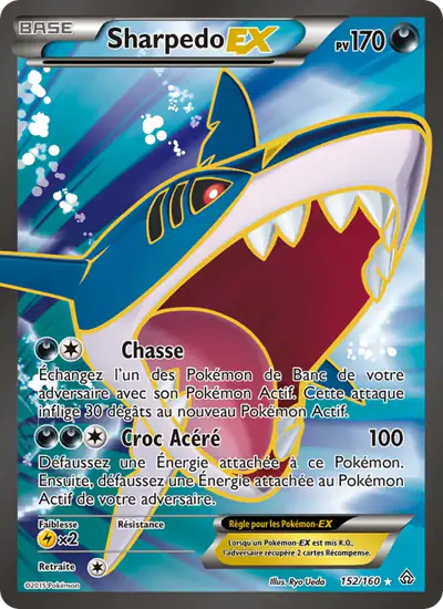 Image de la carte Pokemon Sharpedo EX 152/160