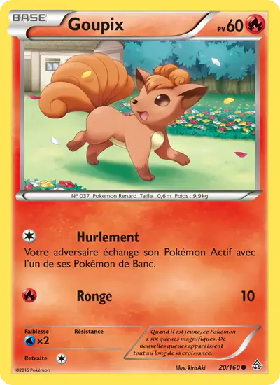 Image de la carte Pokemon Goupix 20/160