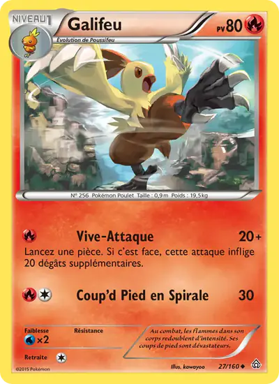 Image de la carte Pokemon Galifeu 27/160