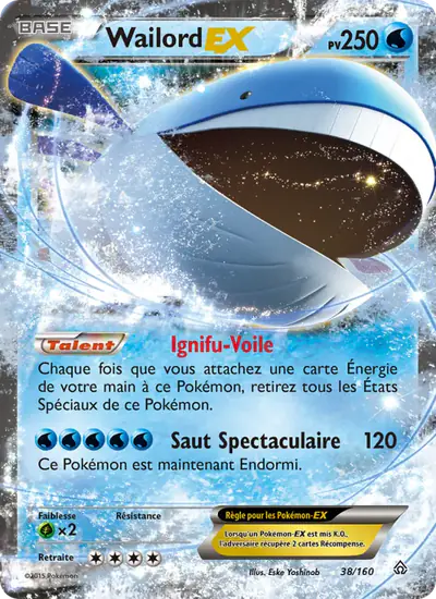 Image de la carte Pokemon Wailord EX 38/160