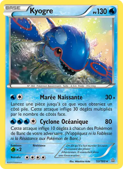 Image de la carte Pokemon Kyogre 53/160
