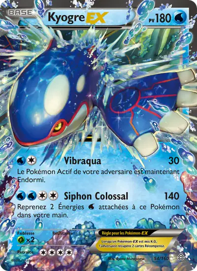 Image de la carte Pokemon Kyogre EX 54/160