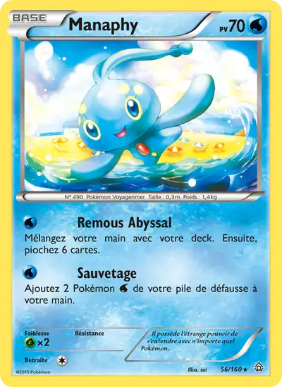 Image de la carte Pokemon Manaphy 56/160