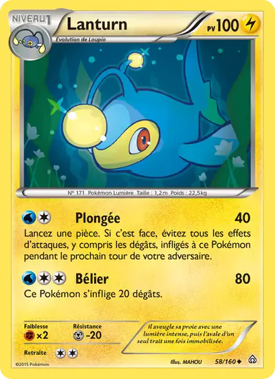 Image de la carte Pokemon Lanturn 58/160