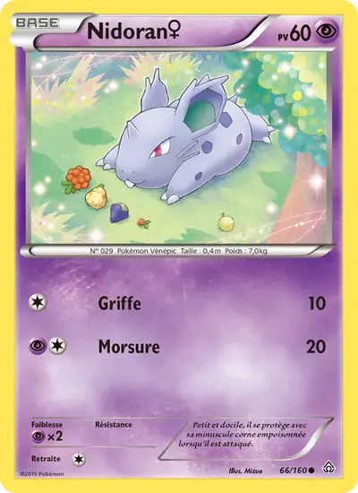 Image de la carte Pokemon Nidoran ♀ 66/160