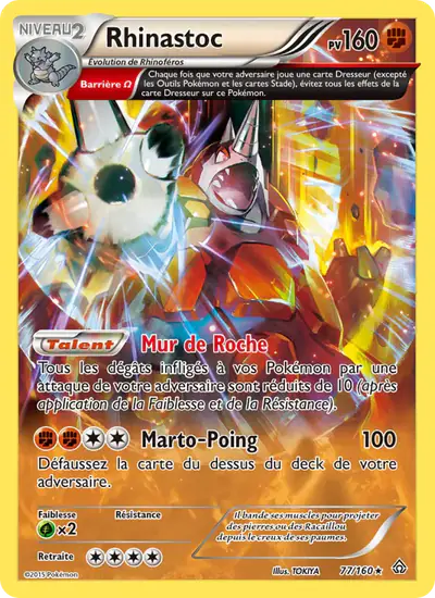 Image de la carte Pokemon Rhinastoc 77/160