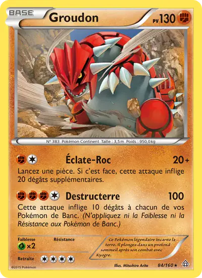 Image de la carte Pokemon Groudon 84/160