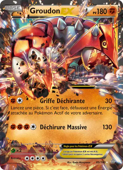 Image de la carte Pokemon Groudon EX 85/160