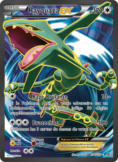 Image de la carte Pokemon Rayquaza EX 104/108