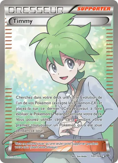 Image de la carte Pokemon Timmy 107/108