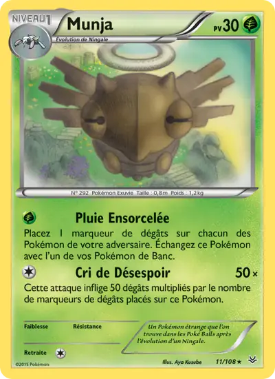 Image de la carte Pokemon Munja 11/108