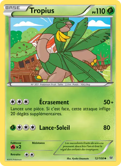 Image de la carte Pokemon Tropius 12/108