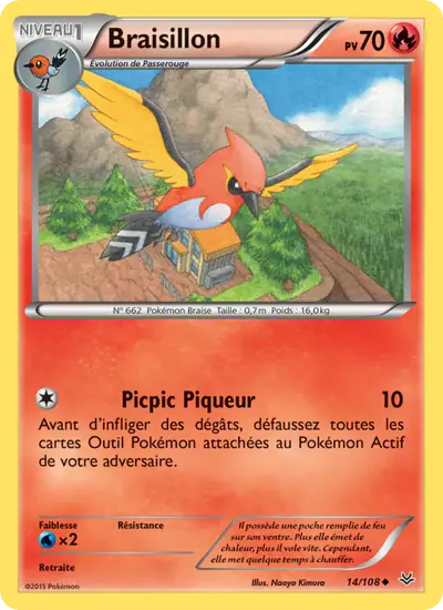 Image de la carte Pokemon Braisillon 14/108