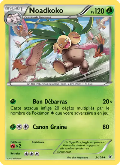 Image de la carte Pokemon Noadkoko 2/108