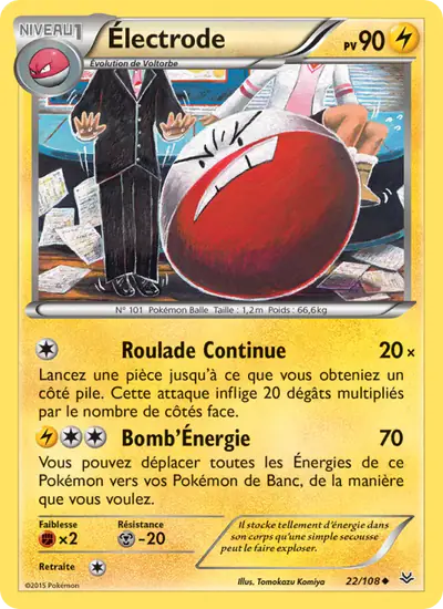 Image de la carte Pokemon Électrode 22/108