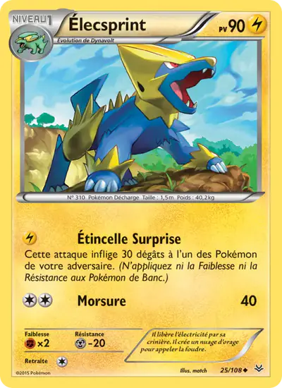 Image de la carte Pokemon Élecsprint 25/108