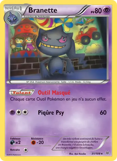 Image de la carte Pokemon Branette 31/108