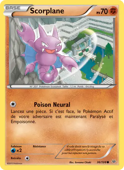 Image de la carte Pokemon Scorplane 36/108