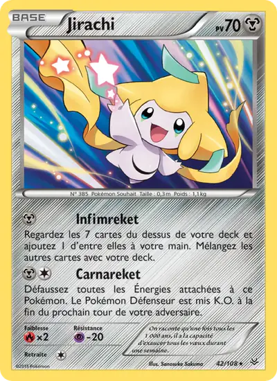 Image de la carte Pokemon Jirachi 42/108