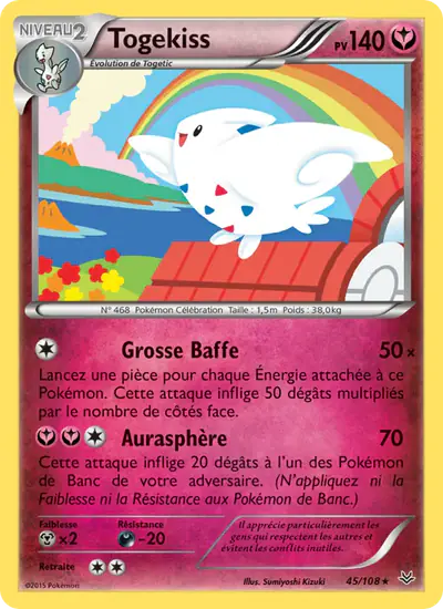 Image de la carte Pokemon Togekiss 45/108