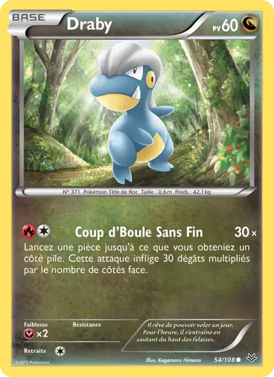 Image de la carte Pokemon Draby 54/108