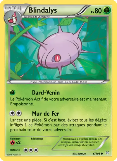 Image de la carte Pokemon Blindalys 6/108