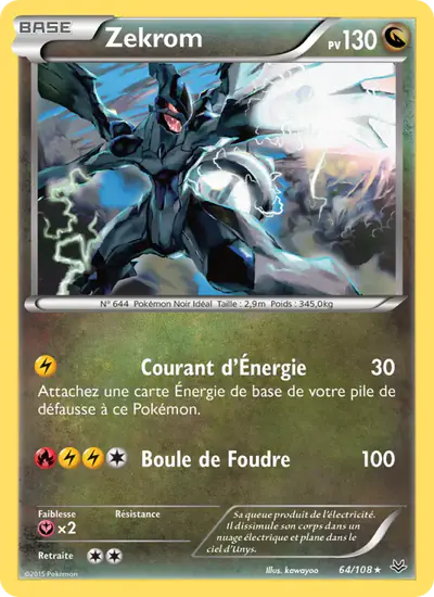 Image de la carte Pokemon Zekrom 64/108
