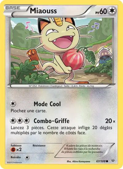 Image de la carte Pokemon Miaouss 67/108