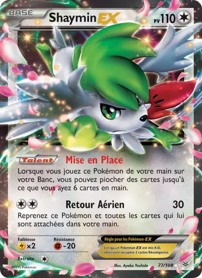 Image de la carte Pokemon Shaymin EX 77/108