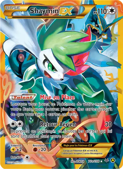 Image de la carte Pokemon Shaymin EX 77a/108