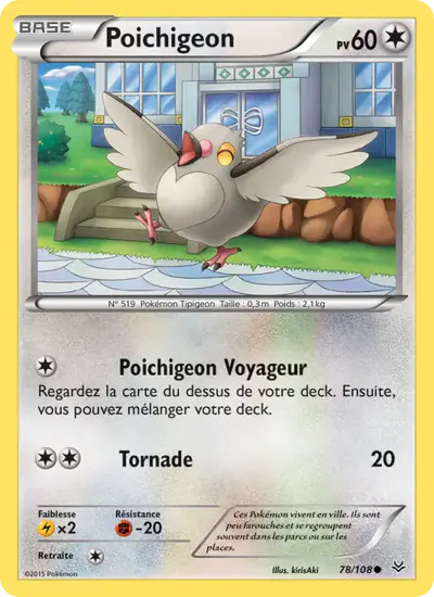 Image de la carte Pokemon Poichigeon 78/108