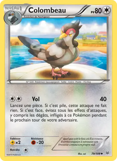 Image de la carte Pokemon Colombeau 79/108
