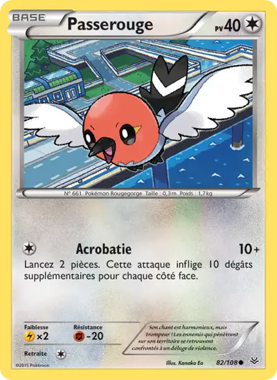 Image de la carte Pokemon Passerouge 82/108