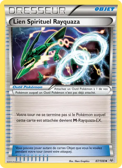 Image de la carte Pokemon Lien Spirituel Rayquaza 87/108
