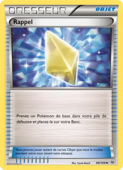 Image de la carte Pokemon Rappel 88/108