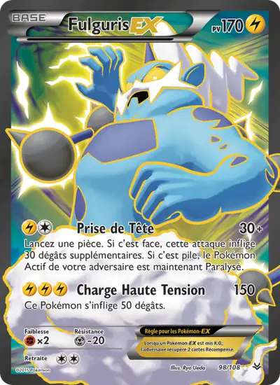 Image de la carte Pokemon Fulguris EX 98/108
