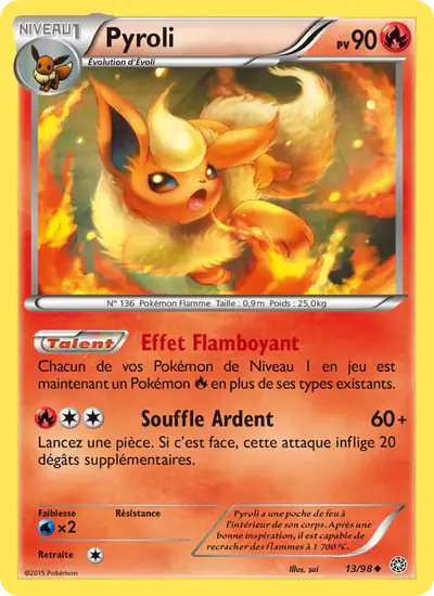 Image de la carte Pokemon Pyroli 13/98