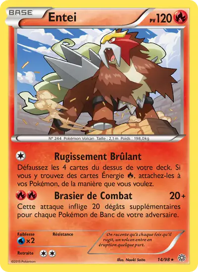 Image de la carte Pokemon Entei 14/98
