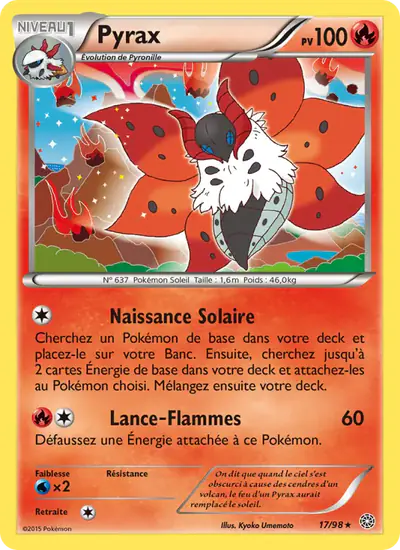 Image de la carte Pokemon Pyrax 17/98