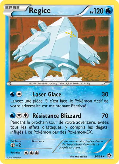 Image de la carte Pokemon Regice 24/98